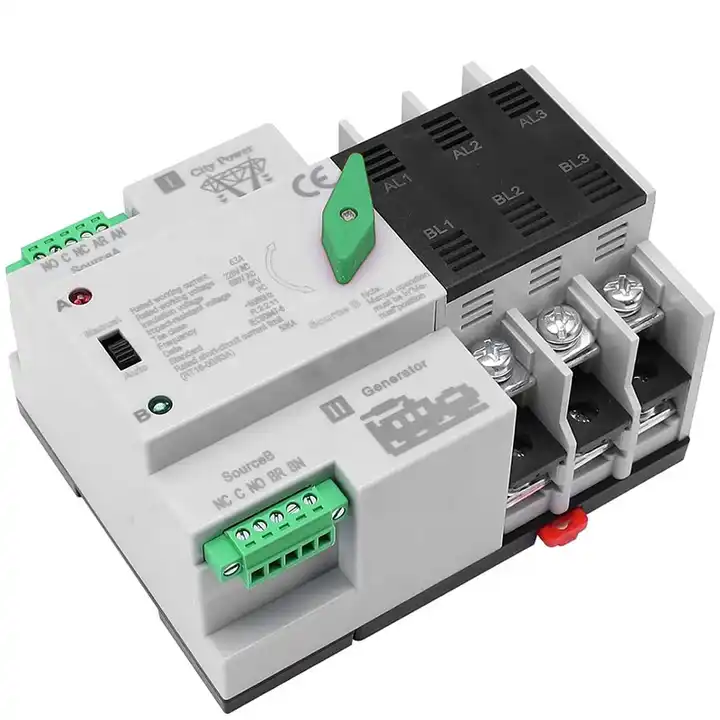 Generator Automatic Transfer Switch 3 Phase Din Rail Automatic Transfer Switch 63A